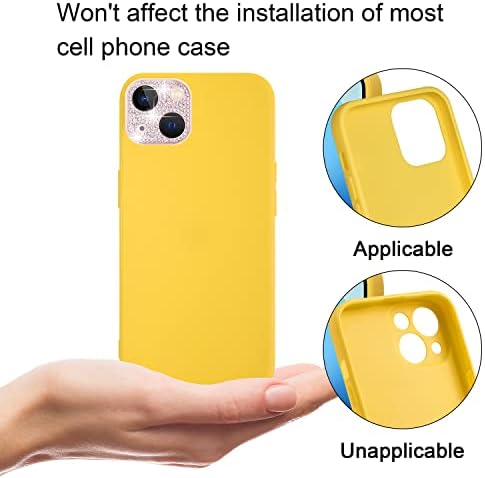 [2 חבילה] Wisdompro Bling Camera Protector לאייפון 13 6.1 אינץ